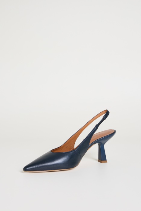 Slingback in pelle