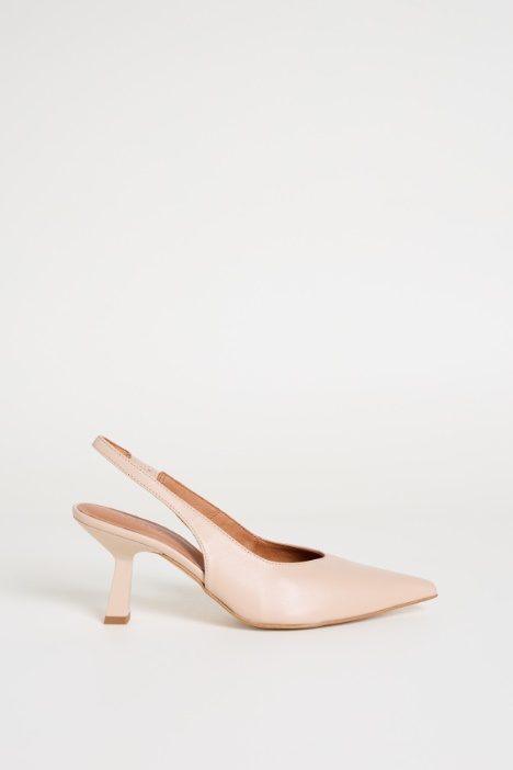 Slingback in pelle Intrend