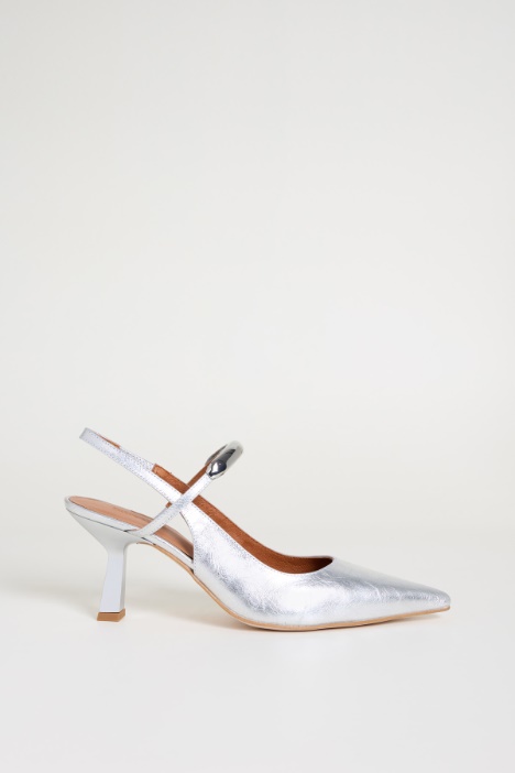 Slingback in pelle laminata Intrend