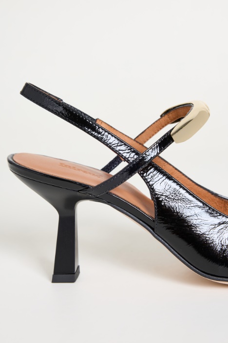 Slingback in pelle