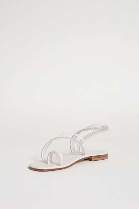 Sandali flat con strass