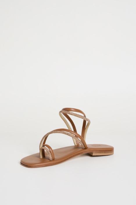 Sandali flat con strass