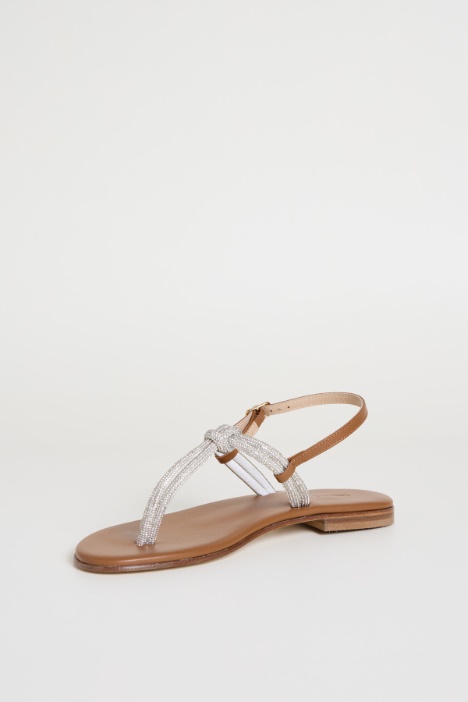 Sandali flat con strass