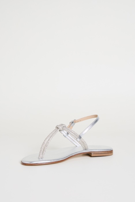 Sandali flat con strass