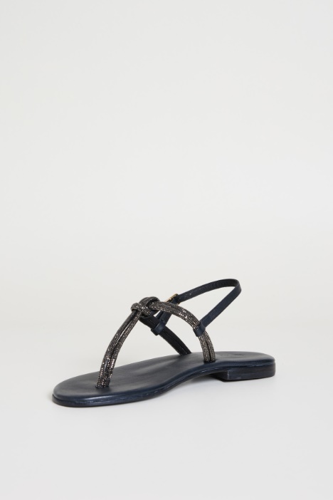 Sandali flat con strass