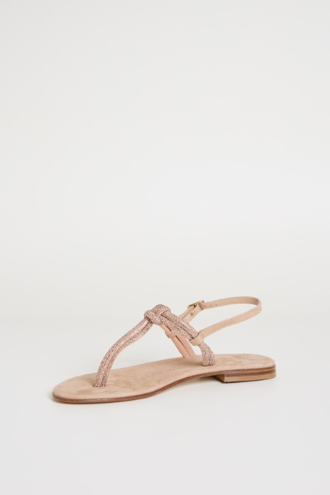 Sandali flat con strass