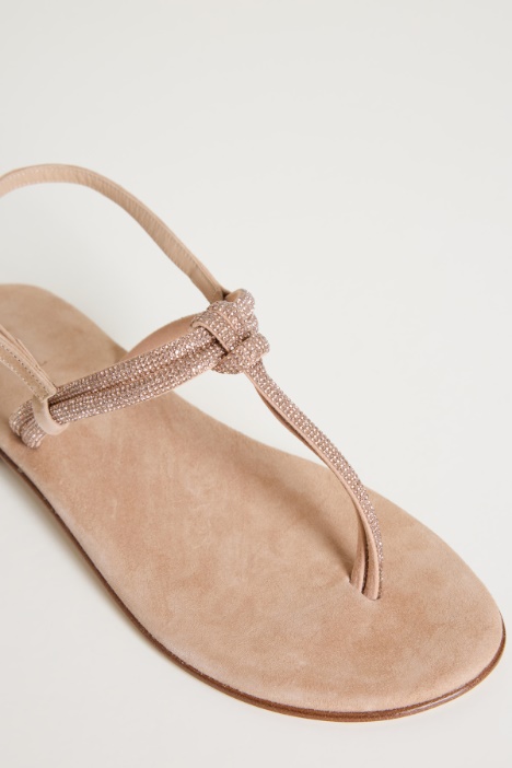 Sandali flat con strass