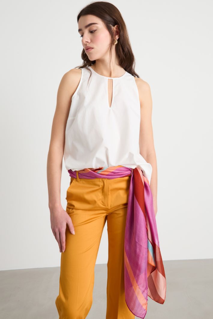 Pure silk jacquard stole Intrend