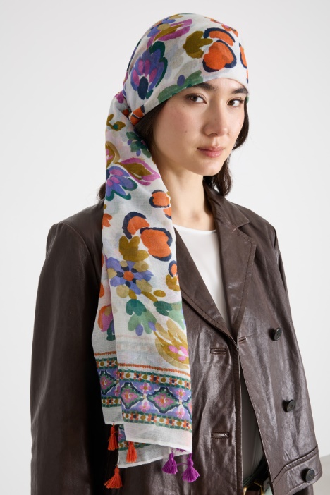 Stola a fantasia con nappe