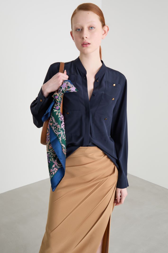 Printed silk scarf Intrend - 2