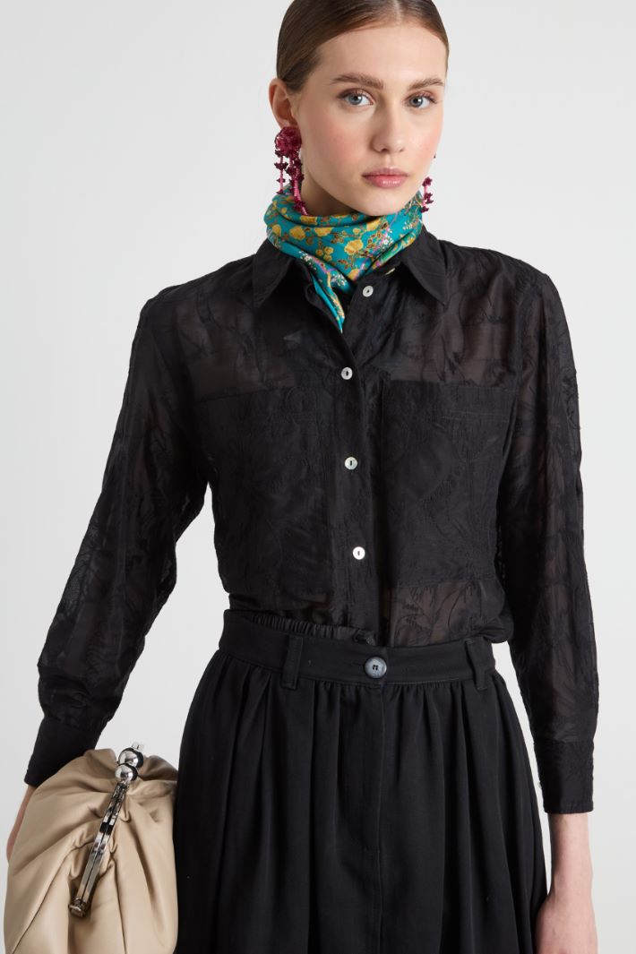 Printed silk scarf Intrend - 2