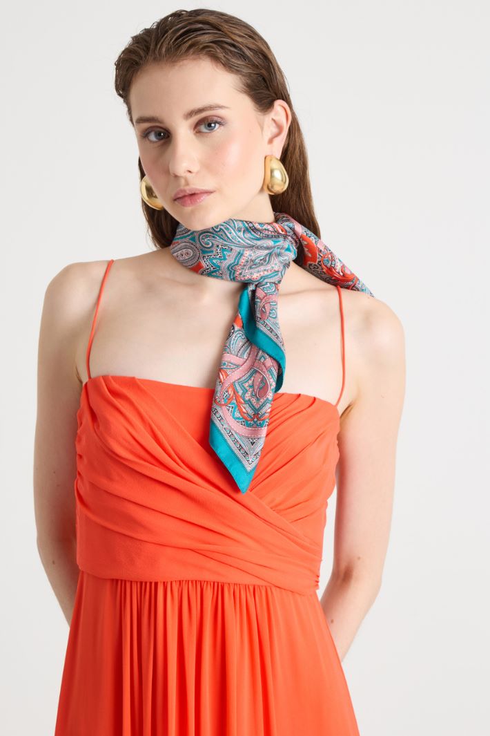 Printed silk scarf Intrend - 2