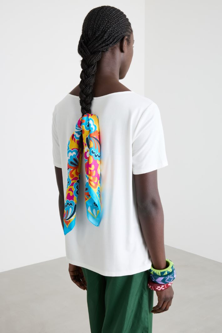 Printed silk scarf Intrend - 2