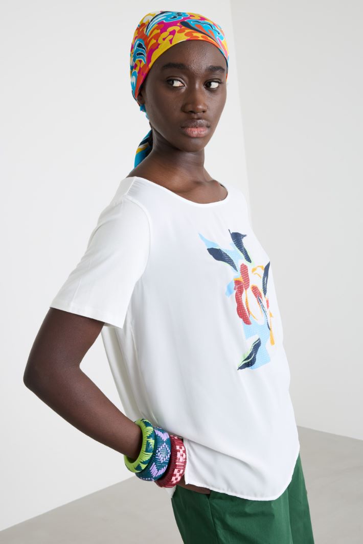 Printed silk scarf Intrend