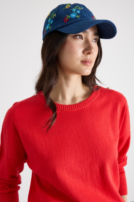 Gorra de denim bordada