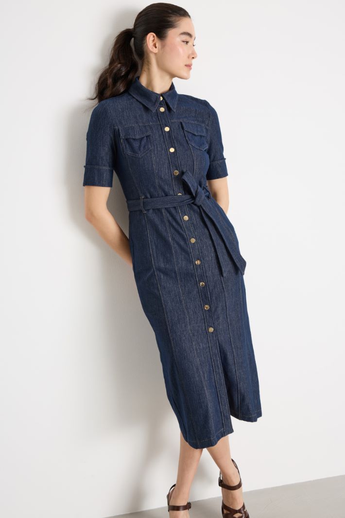 Chemisier in jersey effetto jeans Intrend - 2