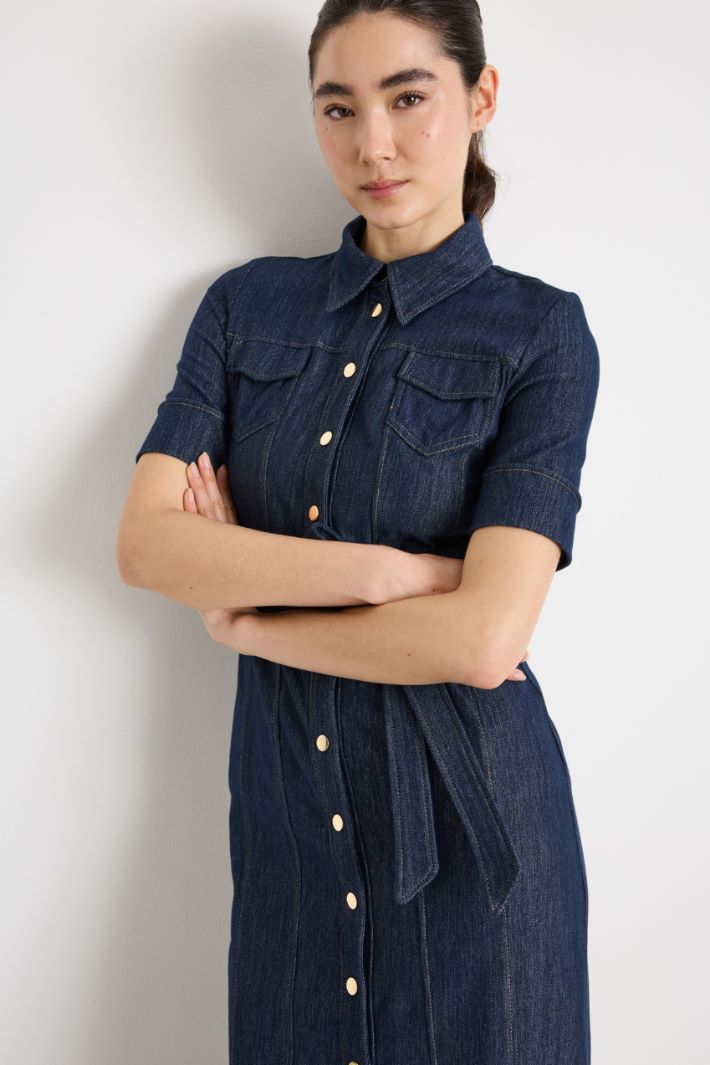 Chemisier in jersey effetto jeans Intrend - 3