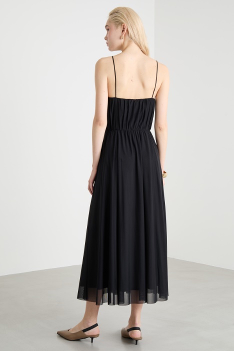 Abito midi in jersey tulle