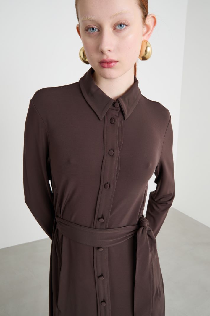 Abito chemisier in jersey crepe Intrend - 3