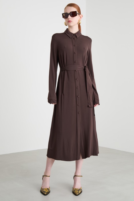 Abito chemisier in jersey crepe Intrend
