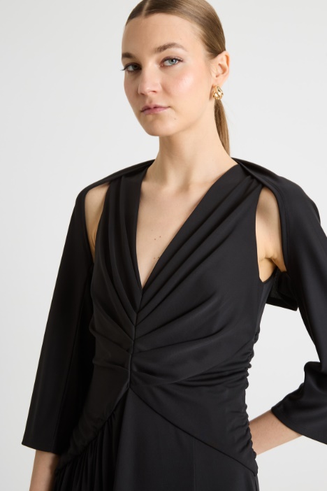 Abito in jersey con coprispalle