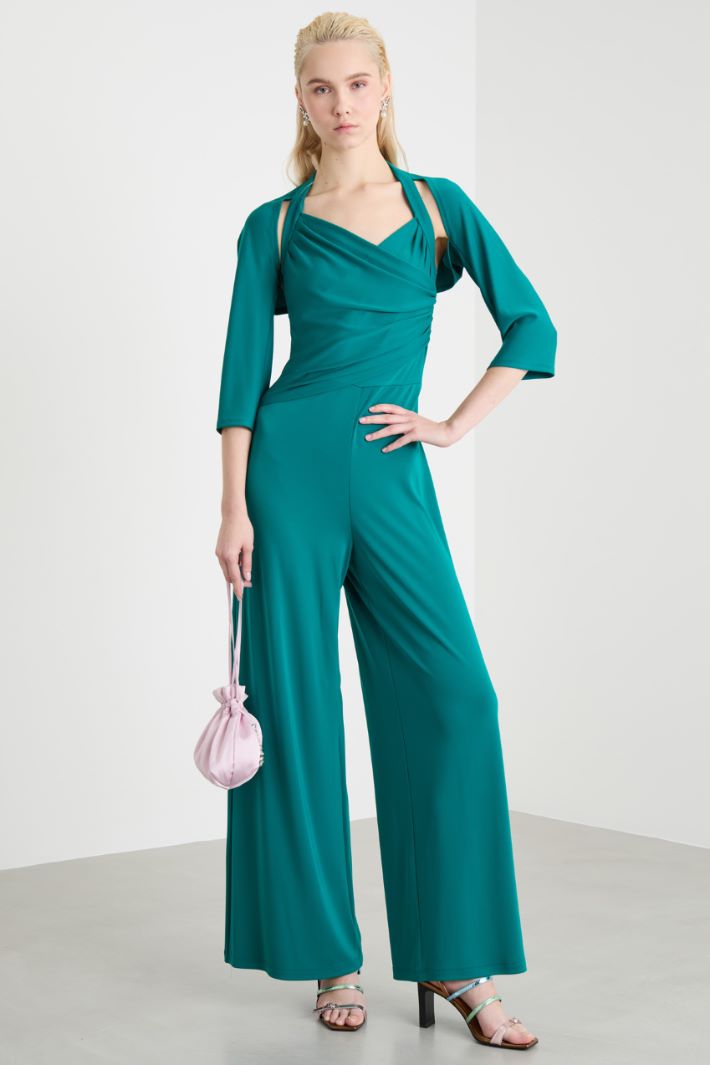 Jersey jumpsuit with shrug Intrend