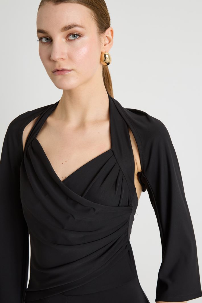 Jersey jumpsuit with shrug Intrend - 3