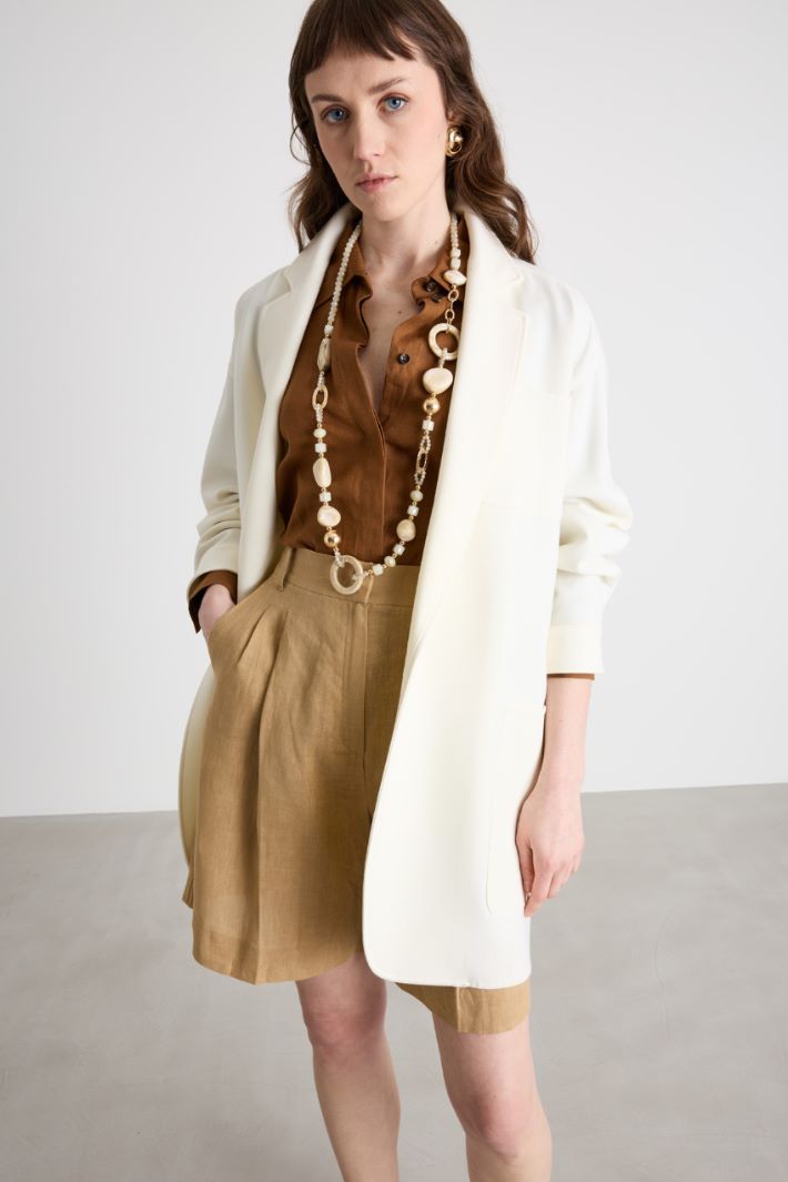 Long Stone and Bead Necklace Intrend - 3