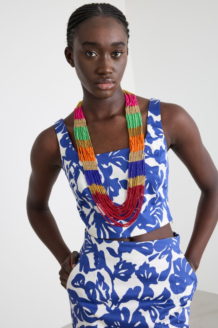 Multicolour Multi-Strand Necklace Intrend - 3