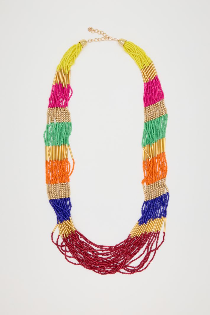 Multicolour Multi-Strand Necklace Intrend