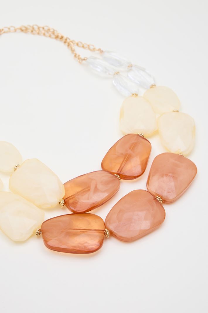 Flat Stone Necklace Intrend - 2