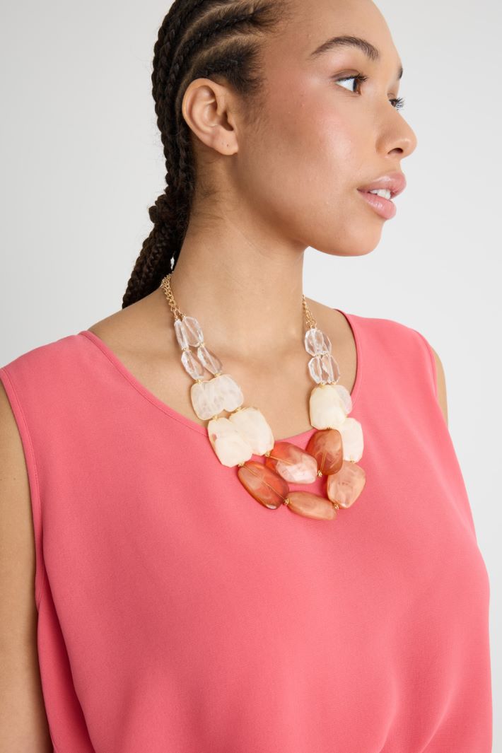 Flat Stone Necklace Intrend - 3