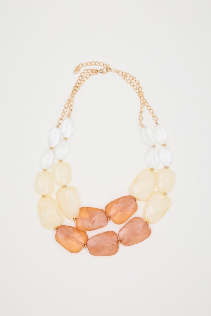 Flat Stone Necklace Intrend