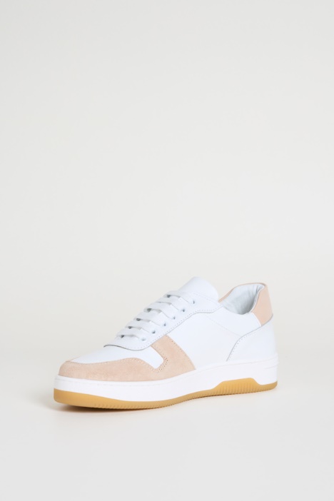 Sneakers in pelle bicolore
