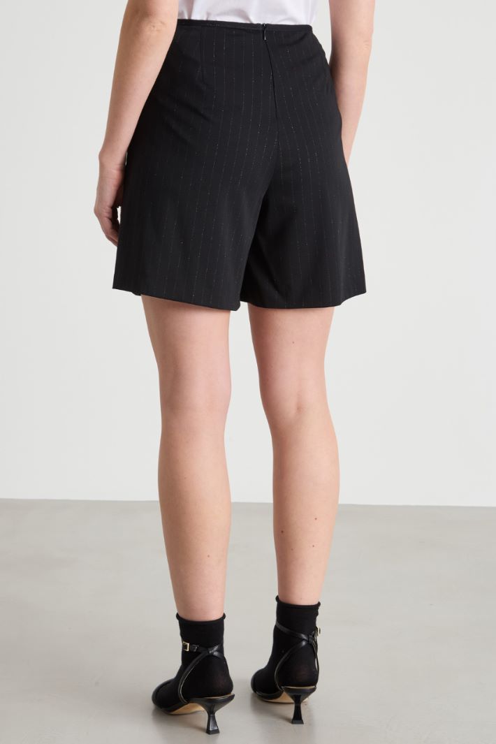 Pinstriped Jersey Culottes Intrend - 4