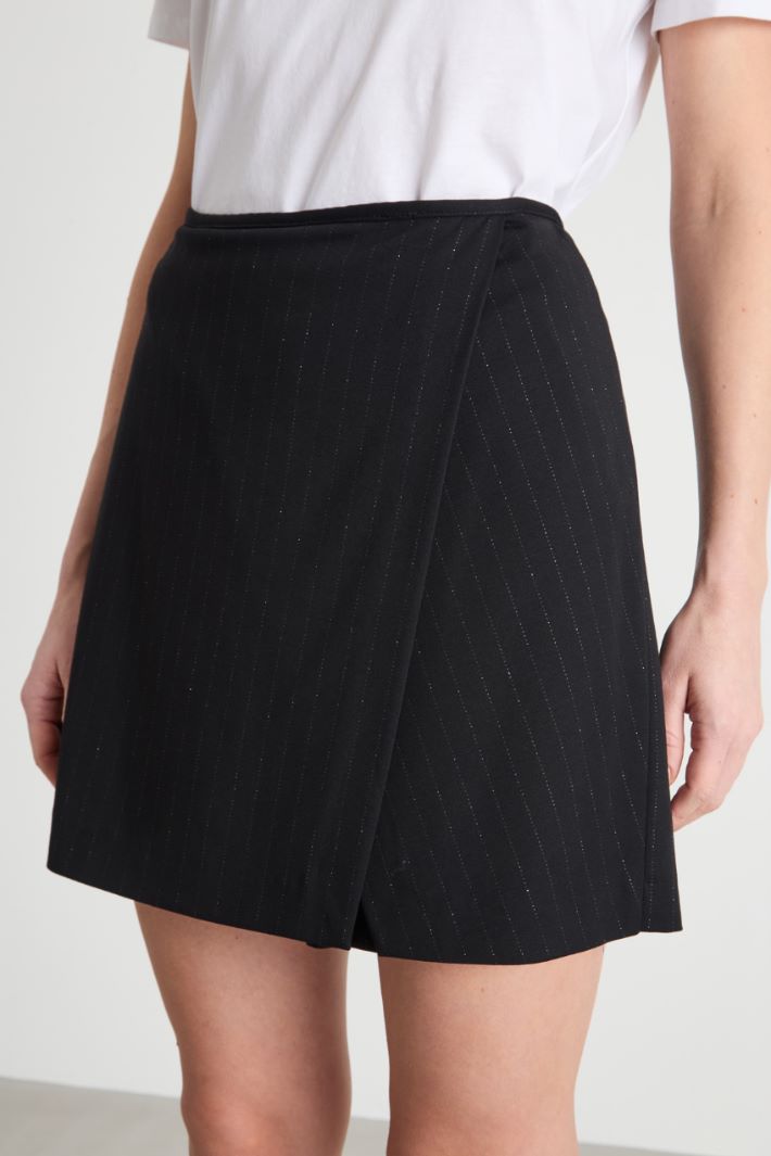 Pinstriped Jersey Culottes Intrend - 3