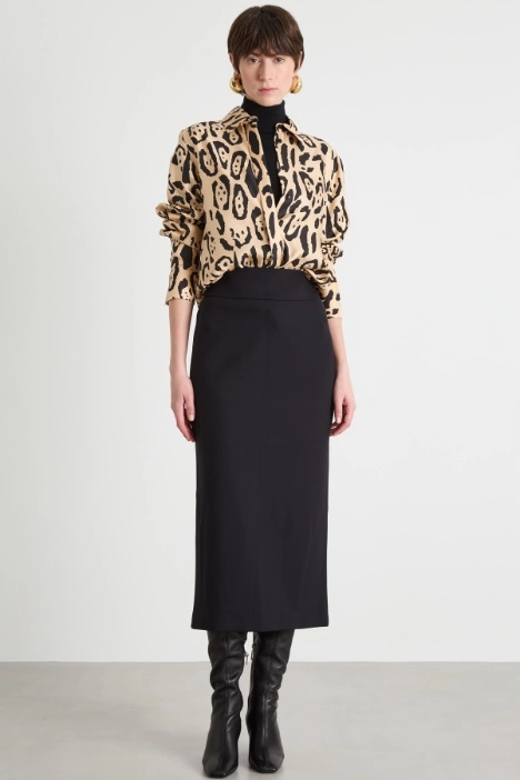 Jersey pencil skirt - Intrend