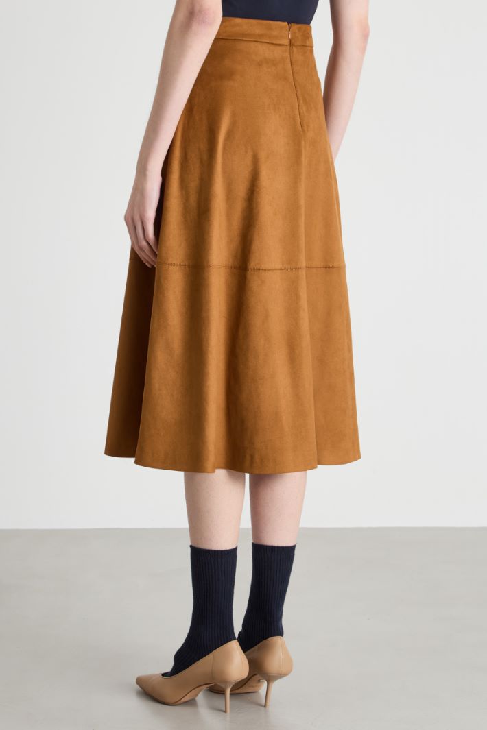 Velvet-finish jersey skirt Intrend - 4