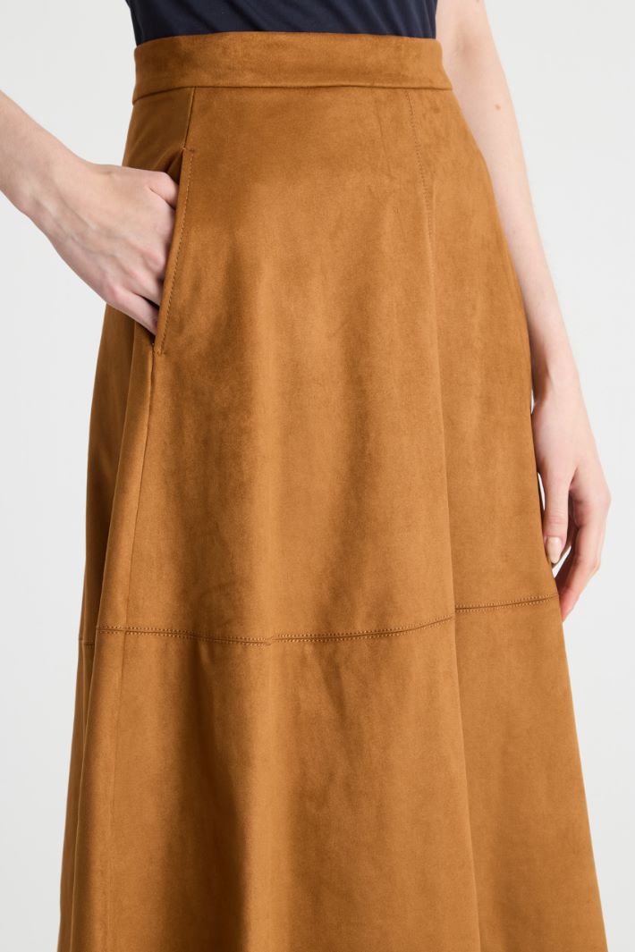 Velvet-finish jersey skirt Intrend - 3