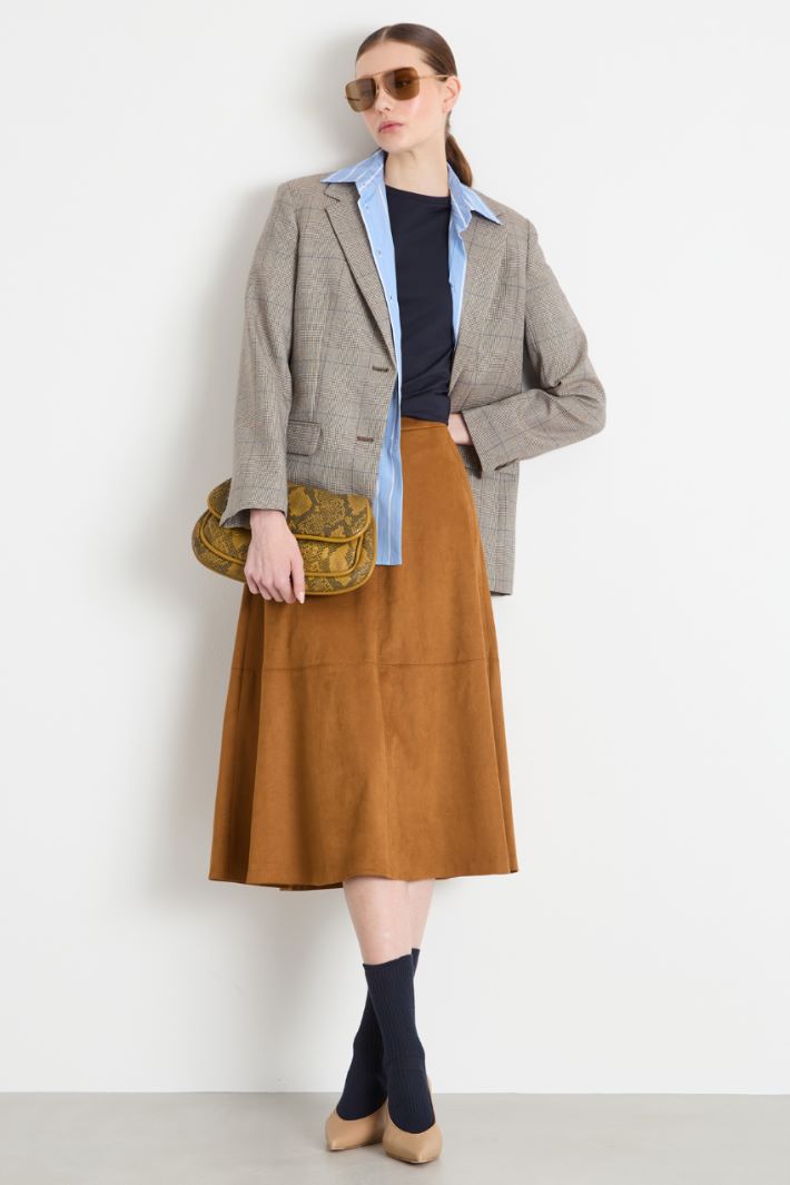 Velvet-finish jersey skirt Intrend