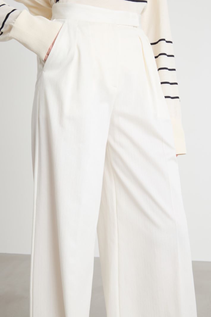 Jacquard pinstripe palazzo trousers Intrend - 3