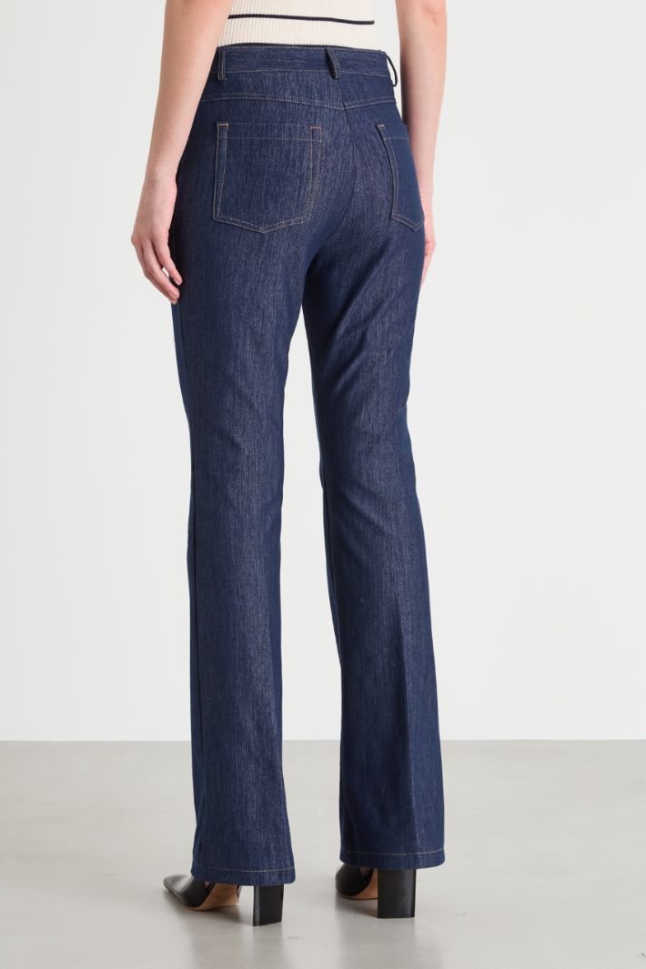 Denim-effect jersey trousers Intrend - 4