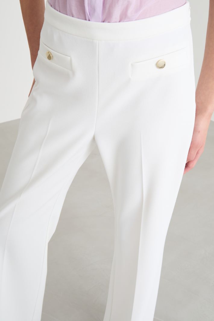 Flared crepe jersey trousers Intrend - 3