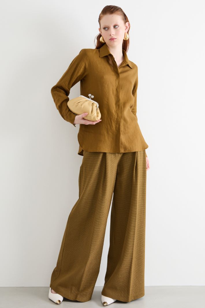 Jacquard jersey palazzo trousers Intrend