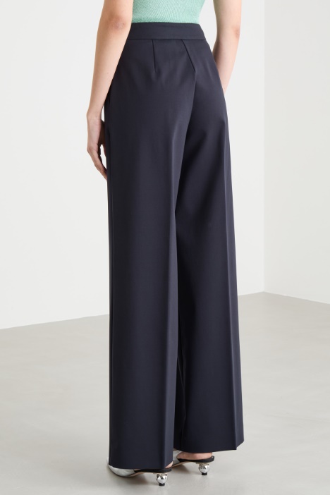 Pantalone dritto in jersey tecnico