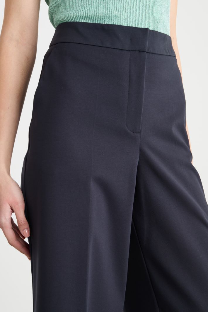 Straight-leg technical jersey trousers Intrend - 3