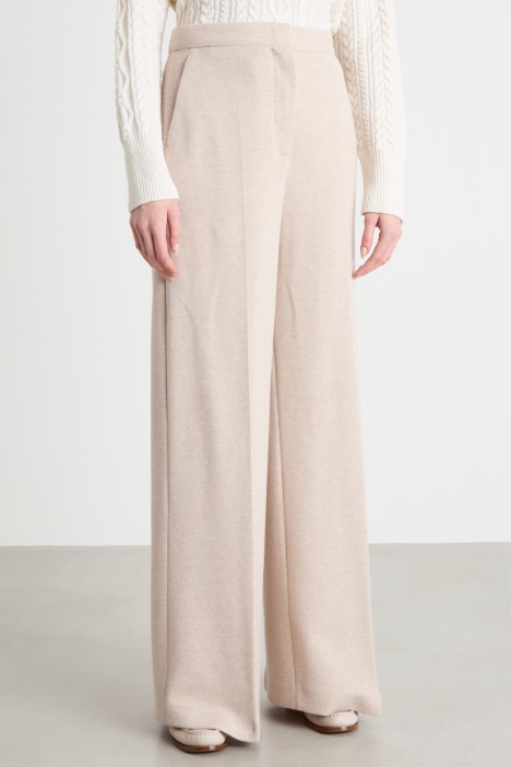 Pantalone palazzo in jersey