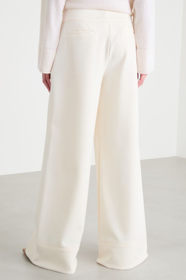 Flared trousers in technical jersey Intrend - 4