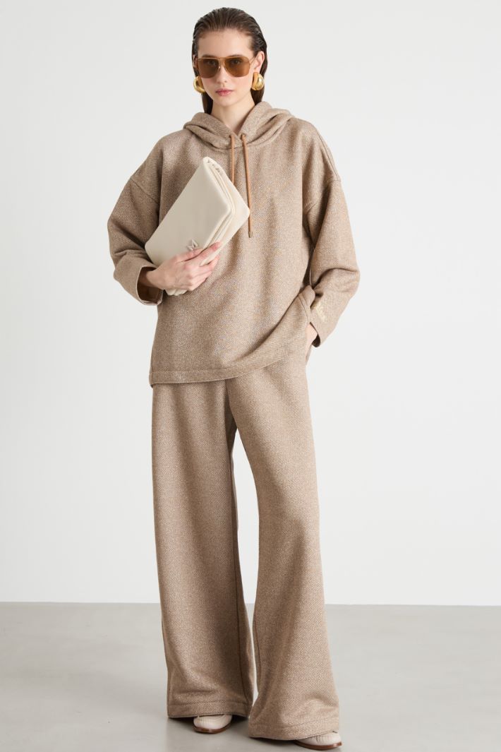 Pantalone ampio in felpa di cotone Intrend