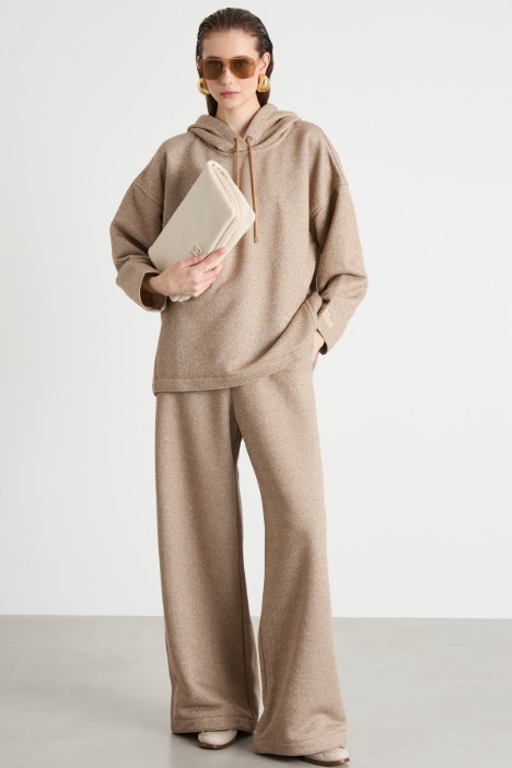 Pantalone ampio in felpa di cotone Intrend